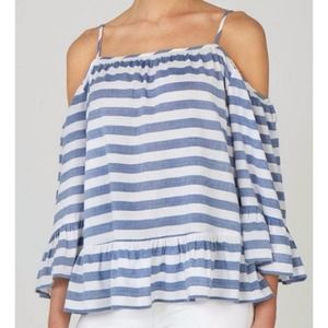 BeachLunchLounge Lexi Cold Shoulder Shirt S/P